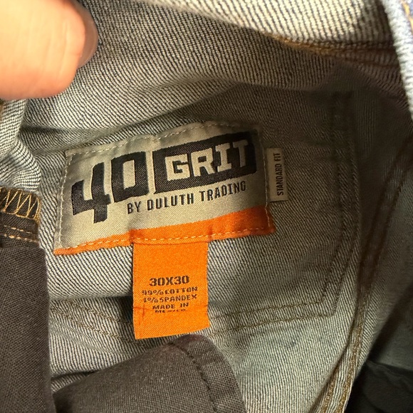 Lot Of 2 40 Grit Duluth Trading Jeans Mens 30x30 Blue Denim Standard Fit - Picture 8 of 8